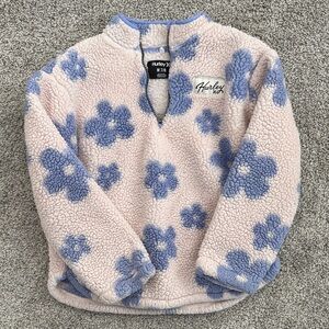 Hurley Kids Cream and Blue Floral Fleece